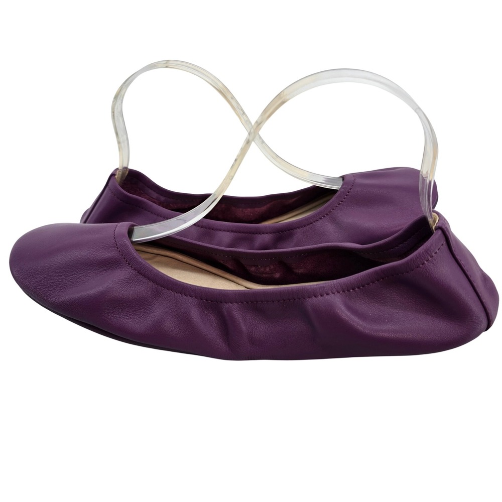 The Storehouse Flats Women Purple Leather Foldable Ballet Flats Size 10